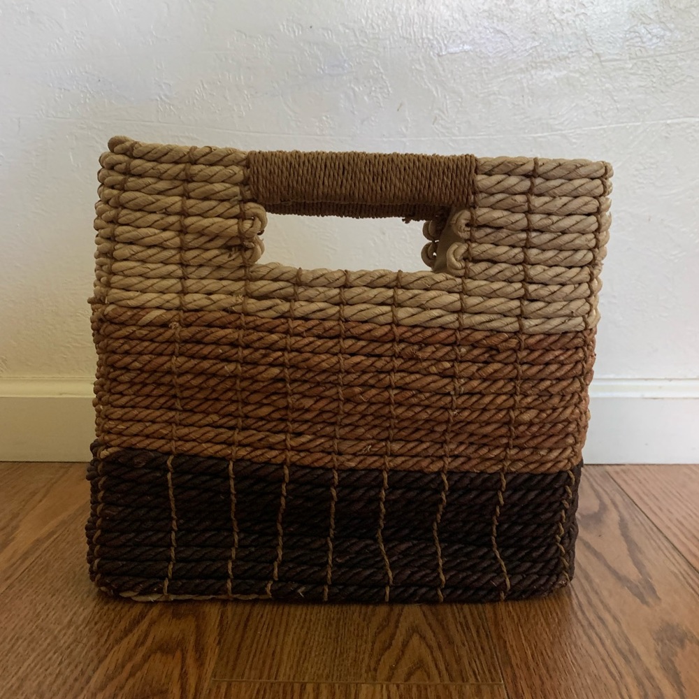 Aqua Straw Boho Bag
